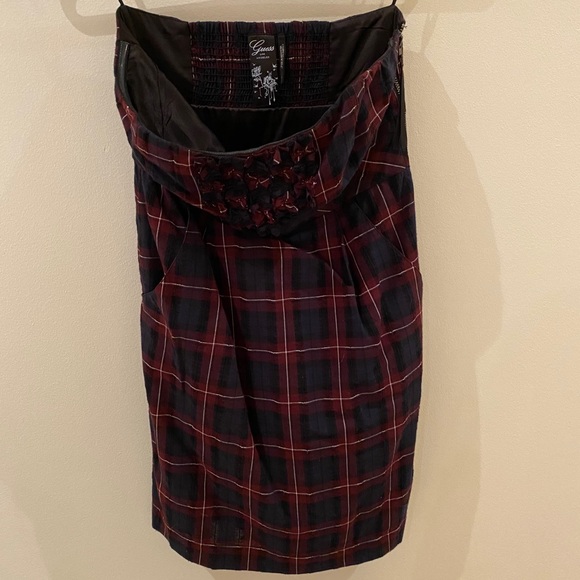 Guess Plaid Strapless Dress - Picture 4 of 5